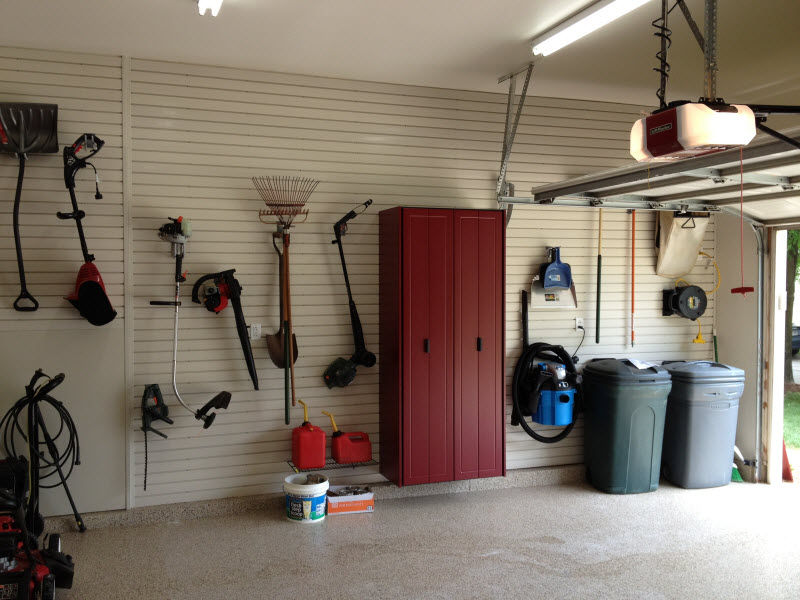 Lake Charles - Slatwall and a Garage Storage Cabinet